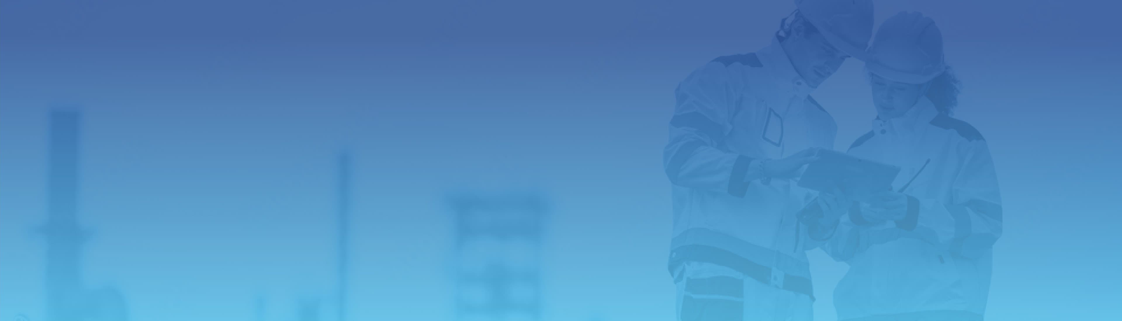 Engineers reviewing data on site